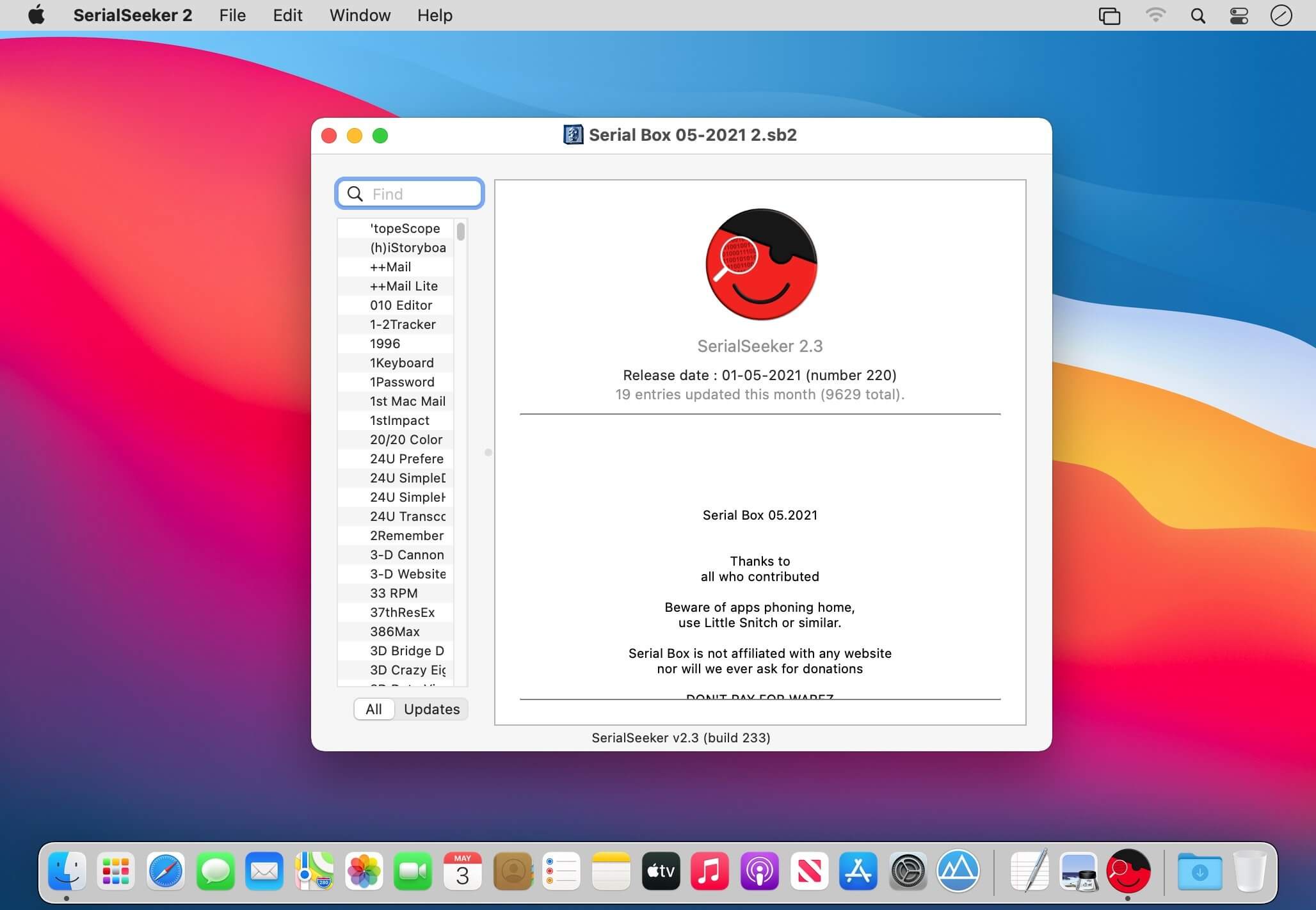 Serial Box & SerialSeeker for macos download
