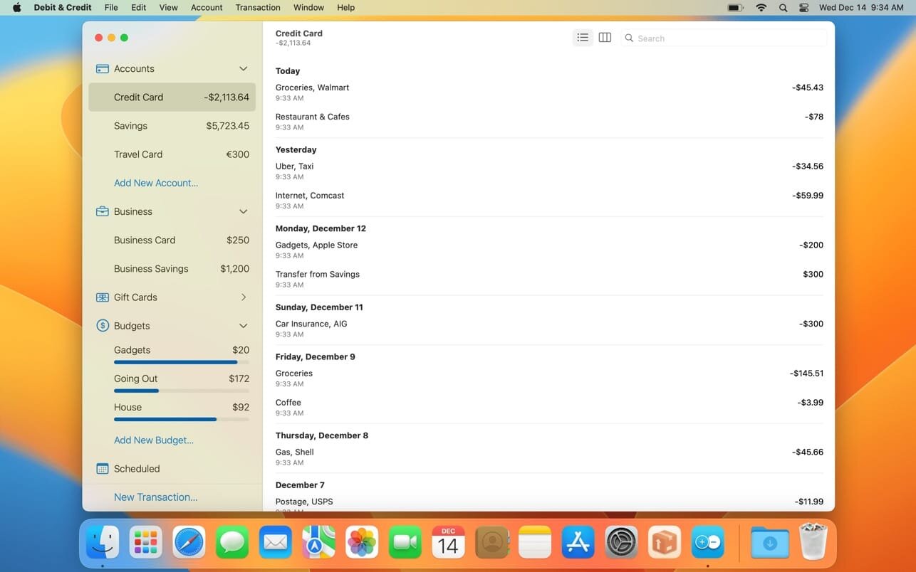 Debit-Credit-Premium for macos download